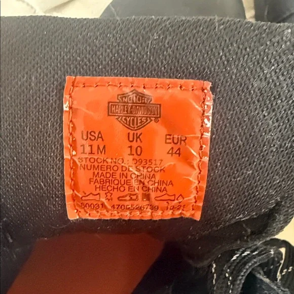 Harley-Davidson Black High-Top Men's Sneakers (11) - Picture 8 of 9